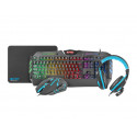 GAMING COMBO SET 4IN1 FURY THUNDERSTREAK KEYBOARD + MOUSE + HEADPHONES + MOUSEPAD, US LAYOUT