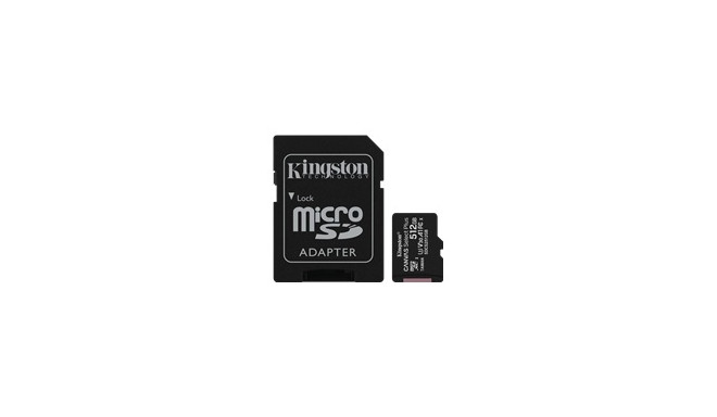 KINGSTON 512GB micSDXC Canvas Select Plus 100R A1 C10 kaart + ADP