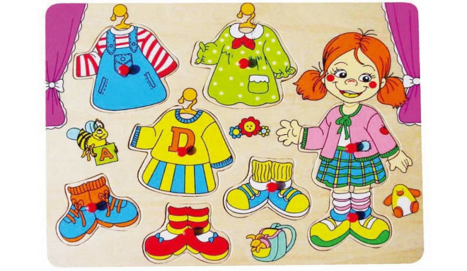 TOP BRIGHT Wooden puzzle Girl&#39;s dressing