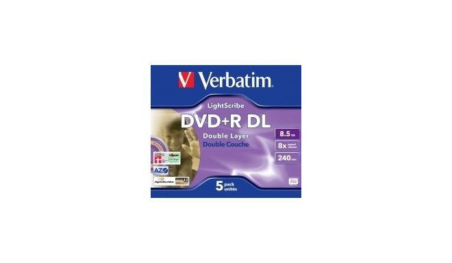 DVD+R 8,5GB 8x Double Layer Lightscribe jewel