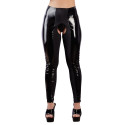 Black Level - Crotchless Vinyl Leggings 2XL