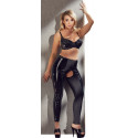 Black Level - Crotchless Vinyl Leggings 2XL