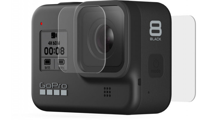 GoPro rūdīta stikla objektīva + ekrāna aizsargi HERO8 Black