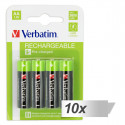 Verbatim rechargeable battery Mignon AA 2450mAh 10x4pcs (49941)