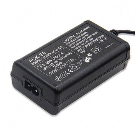 Fotocom AC adapteris aizvieto ACK-E6 (kamerām ar Canon LP-E6 akumulatoru)