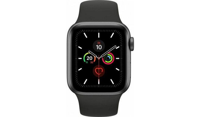 Apple Watch S5 aluminum 40mm grey - Sports Wristband black MWV82FD / A