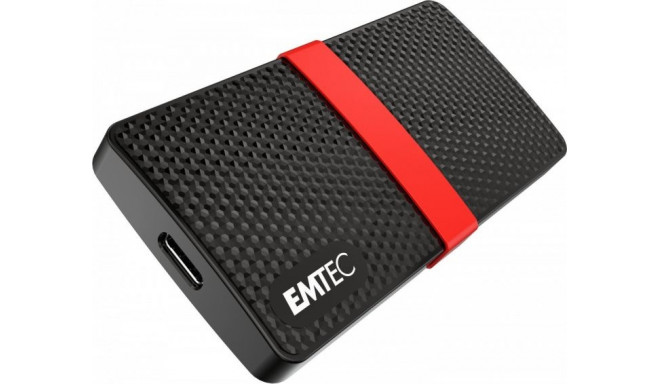 Emtec external SSD 128GB X200 USB 3.2 C, black/red