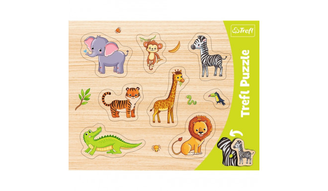 Frame puzzle shaped - Exotic animals