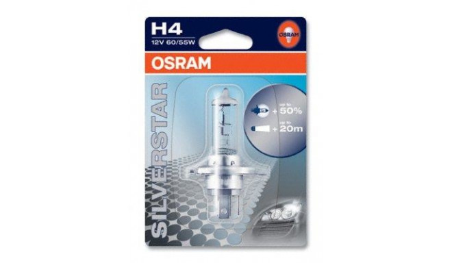 OSRAM Autolamp Silverstar H4 12V 55W P43T