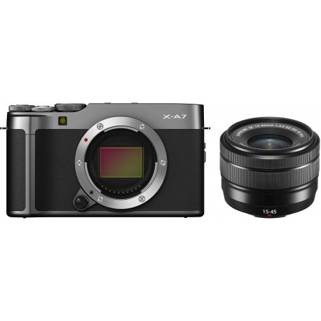 Fujifilm X-A7 + 15-45mm Kit, dark silver