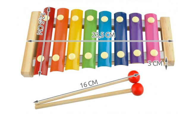 Colourful glockenspiel for kids – wooden + 2 mallets