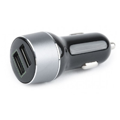 Gembird auto lādētājs Mini 2,1A 2xUSB, melns