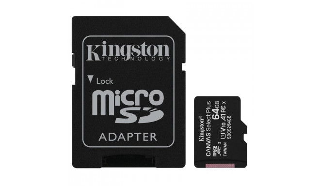 MEMORY MICRO SDXC 64GB UHS-I/W/ADAPTER SDCS2/64GB KINGSTON