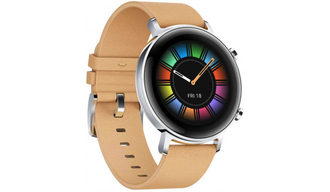 Huawei Watch GT 2 42mm, khaki leather