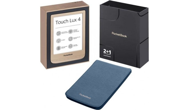E-Reader|POCKETBOOK|Touch Lux 4|6"|1024x758|1xMicro-USB|Micro SD|Wireless LAN 802.11a/b/g/n/ac|Gold|