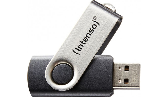 Intenso mälupulk 64GB Basic Line USB 2.0, must/hõbedane