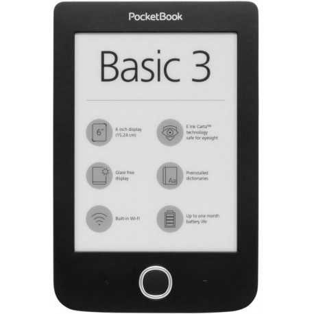 PocketBook Basic 3, melns