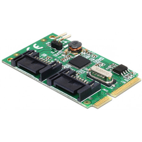 Delock kontrolieris Mini PCIe I/O PCIe 2xSATA