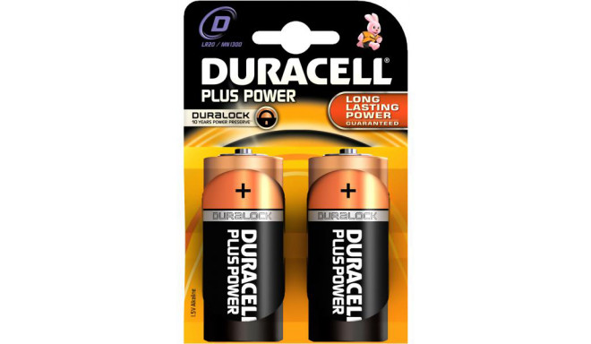 Duracell baterija AlkalineLR20 1,5V 2gb.