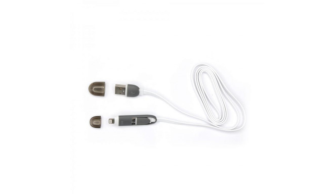 Sbox 2IN1W USB->Micro USB+IPH.5 M/M 1M white