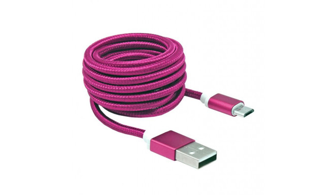 Sbox USB->Micro USB M/M 1.5m USB-10315P Pitaya Pink (EOL)