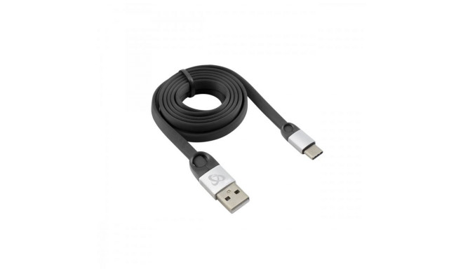 Sbox USB 2.0-Type-C/2.4A black/silver 1.5M