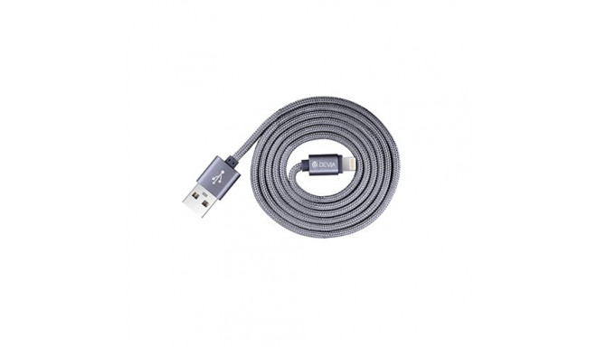 Devia Fashion Series Cable for Lightning (MFi, 2.4A 1.2M) grey