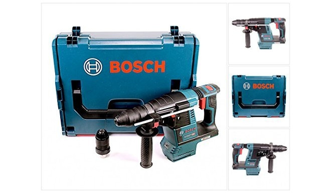 Bosch Cordless Rotary Hammer GBH 18 V-26 F Professional solo (blue / black, L-BOXX, without battery 