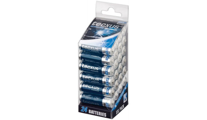 Patarei AA Alkaline manganese 1,5V LR6, Tecxus, 24tk pakis