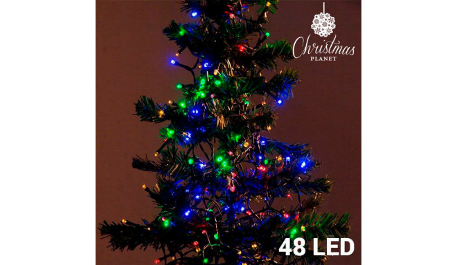 Daudzkrāsaina Ziemassvētku Virtene (48 LED spuldzītes)