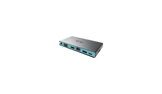 I-TEC USB C 4K Travel Docking Station 1x HDMI 4K or 1x VGA 1x GLAN 2x USB 3.0 1x USB-C 1x USB-C Powe