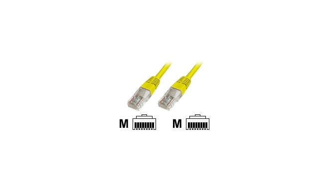 DIGITUS CAT 5e U-UTP patchkaabel PVC AWG 26/7 pikkus 2 m värvus kollane