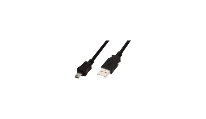 ASSMANN USB 2.0 connection cable type A - mini B (5pin) M/M 3.0m USB 2.0 conform UL bl