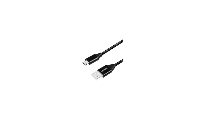 LOGILINK CU0143 LOGILINK - USB-A 2.0 kaabel micro-USB isane, 0.3m