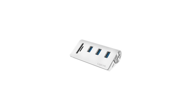 LOGILINK CR0045 LOGILINK - USB 3.0, 3-port hub, with card reader and aluminum casing