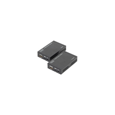 DIGITUS 4K HDMI pikendaja komplekt HDBaseT 70 m võrgu kaabli kaudu Cat 5E 6 7 UHD 4K2K/30 Hz