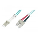 DIGITUS Fiber Optic Patch Cord LC to SC Multimode 50/125 m Duplex Length 2m Class OM3