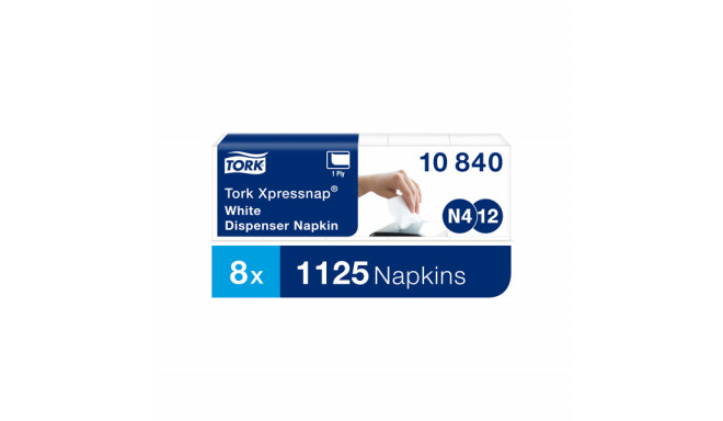 Salvrätikud TORK XPRESSNAP N4, 1-kih, 21.6 x 33 cm, 225 tk, valge,  5tk 10840