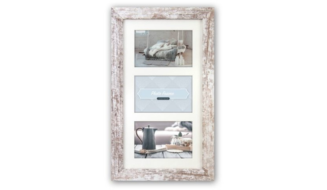 Zep Photo Frame V23136 Nelson 6 3Q White Wash for 3 Photos