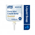 Vedelseep Tork Extra Mild Non-perfumed S1 1L valge, 3Re