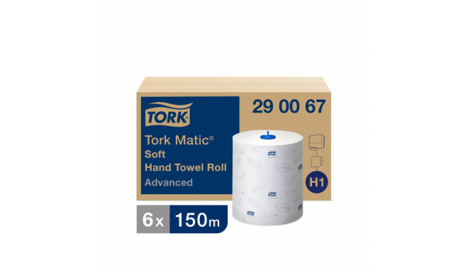 Rullpaberrätikud Tork  Advanced MATIC Soft H1, 150mx21cm, 2-kih, valge hall.leh-ga, 290067 (6 tk)