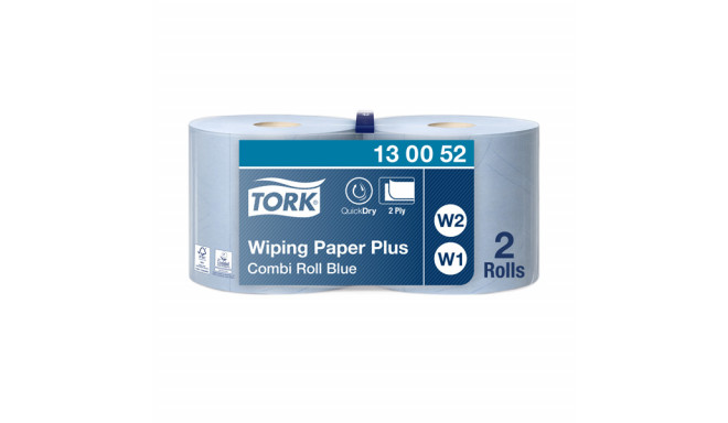 Tööstuslik rullpaber Tork Plus W1/W2, 255mx23.5cm, 2-kih, sinine, 130052 (2 tk)