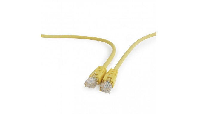 Yellow Patch cord cat. 5E molded strain relief 50u" plugs, 3 m