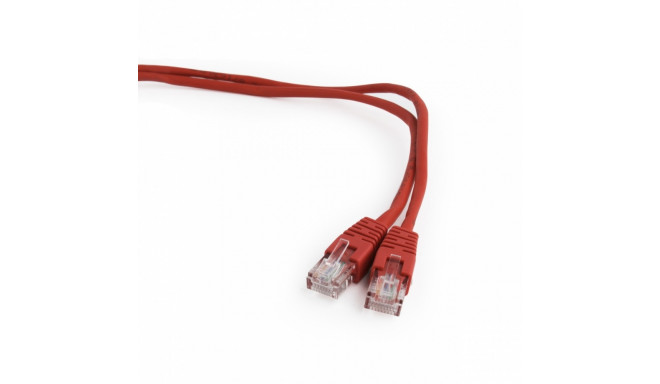 Patch cord cat.5e, 5M red flooded cover