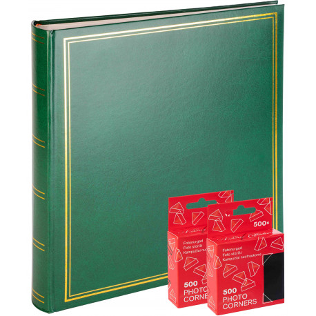 Album B100PG Classic Cream, green + photo corners 2x500tk