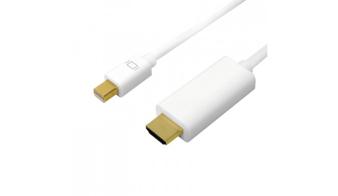 LogiLink kaabel miniDisplayPort - HDMI 4K 3m, valge