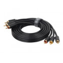 UNITEK Y-C950BK Unitek Cable 3x RCA (M) - 3x RCA (M); 1,5m;  Y-C950BK