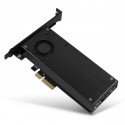 AXAGON PCEM2-DC PCI-E 3.0 4x - DUAL M.2 SSD (NVMe + SATA), dual voltage, up to 110mm SSD, fan + heat