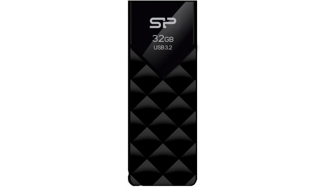 Silicon Power mälupulk 32GB Blaze B03 USB 3.2, must