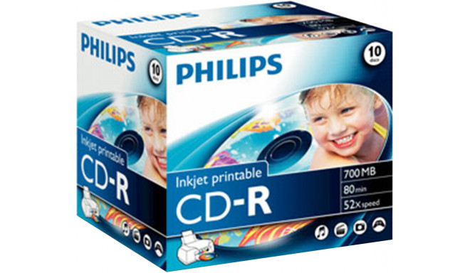 Philips CD toorik CD-R 80Min 700MB 52x IW JC 10tk